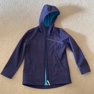 Girls Navy, Fleece Lined Coat size M(6/7)